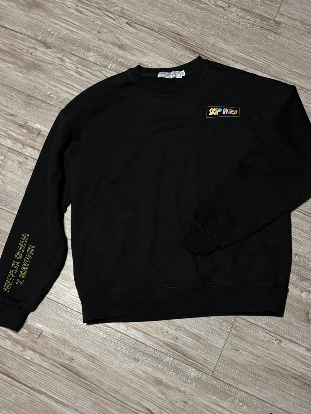 The Mayfair Group Crewneck Sweatshirt with Colorful Chest and‎ Back Logo